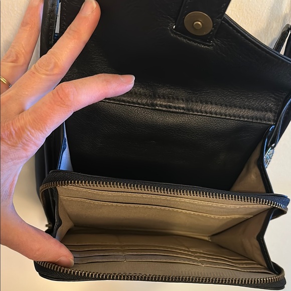 Black Leather Crossbody Bag - Picture 3 of 6